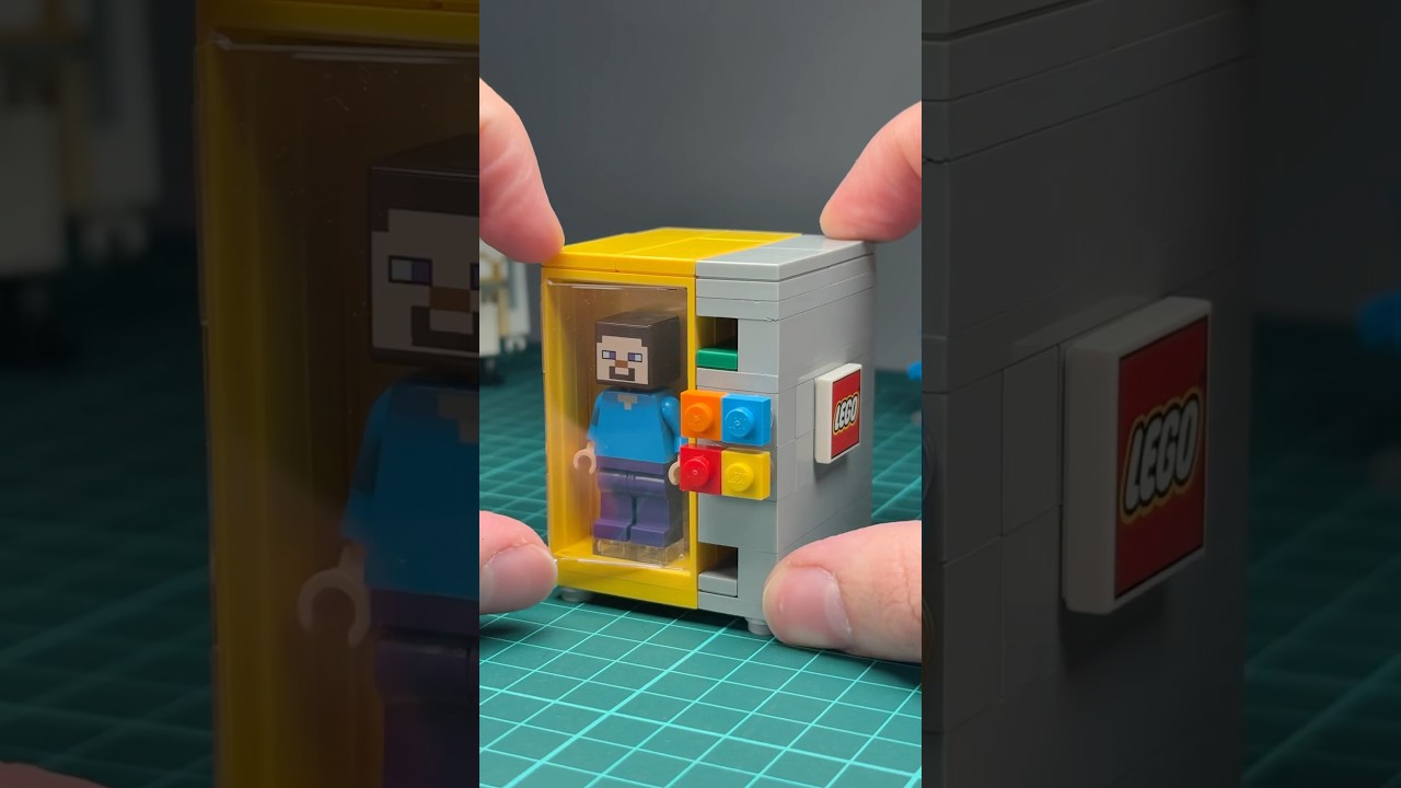 Working Lego Minecraft Vending Machine with Safe #lego