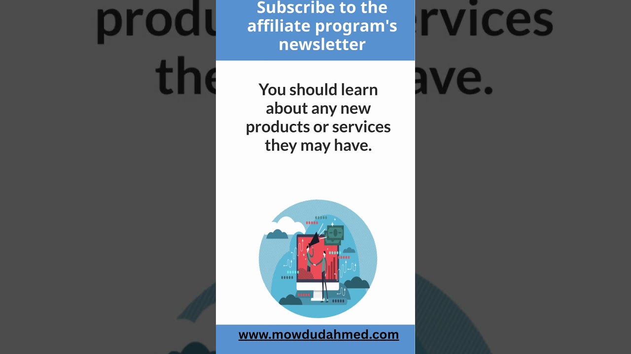 Subscribe to the Affiliate Program's Newsletter #affiliatemarketing #makemoneyonline #newsletter