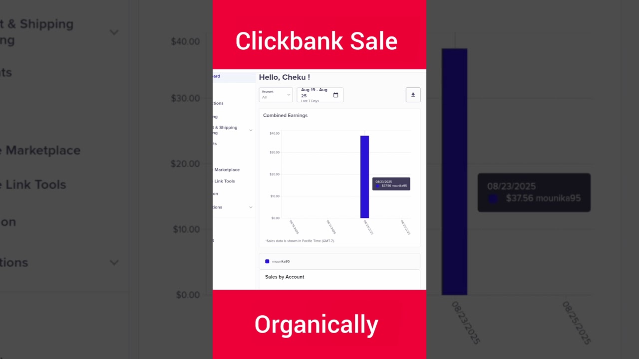 Clickbank Sale Without any Ads Organically #clickbank #affiliatemarketing