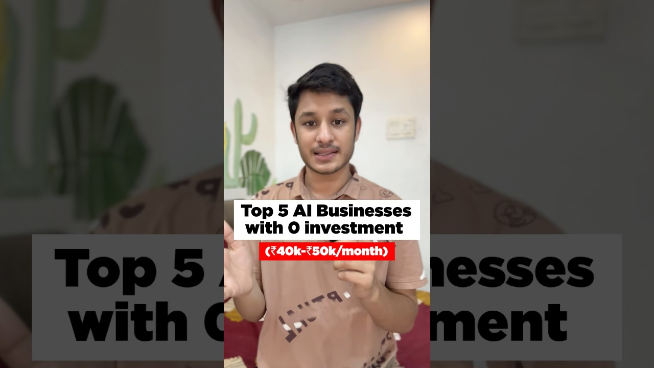 Top 5 AI Businesses with 0 investment! #ai #makemoneyonline #freelancing