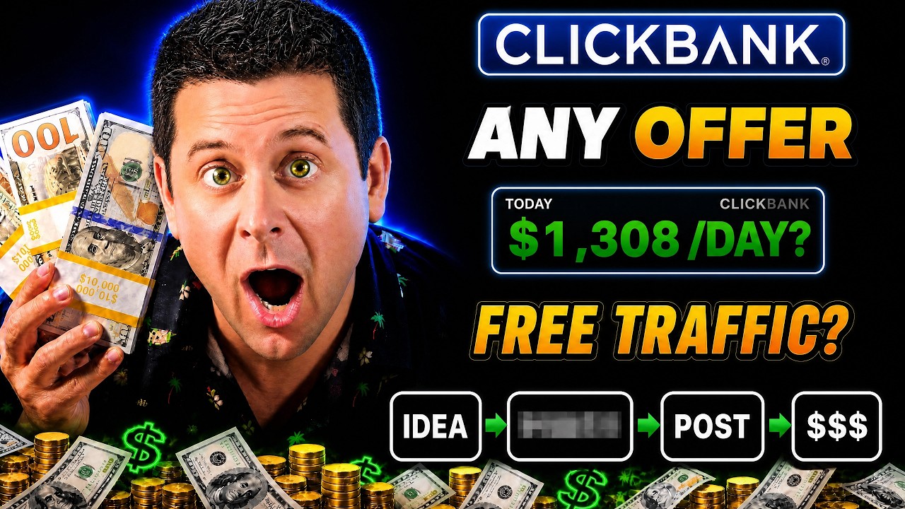 Getting Traffic To ANY Clickbank Offer Free - Full Affiliate Walkthru!